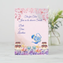 Zwei Tee für zwei Kinderduschen Einladung