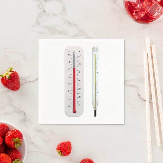 Zwei Thermometer Papier Napkins Serviette (Von Creator hochgeladen)