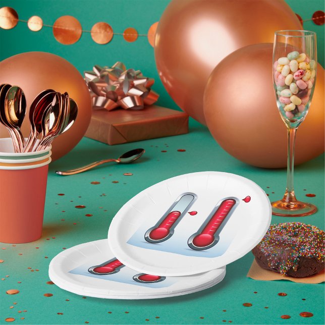 Zwei Thermometer Pappteller (Von Creator hochgeladen)
