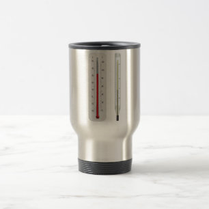 Zwei Thermometer-Reise-Tasse Reisebecher