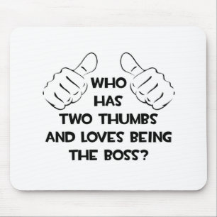 Zwei Thumbs und Lieben sind der Boss Mousepad