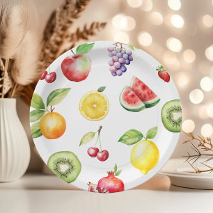 Zwei-Ti Frutti Fruchtmuster Geburtstagsparty Pappteller