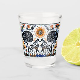 zwei Tiger im Wald Schnapsglas