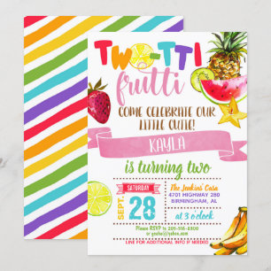 ZWEI-tii Frutti zum Geburtstag Einladung