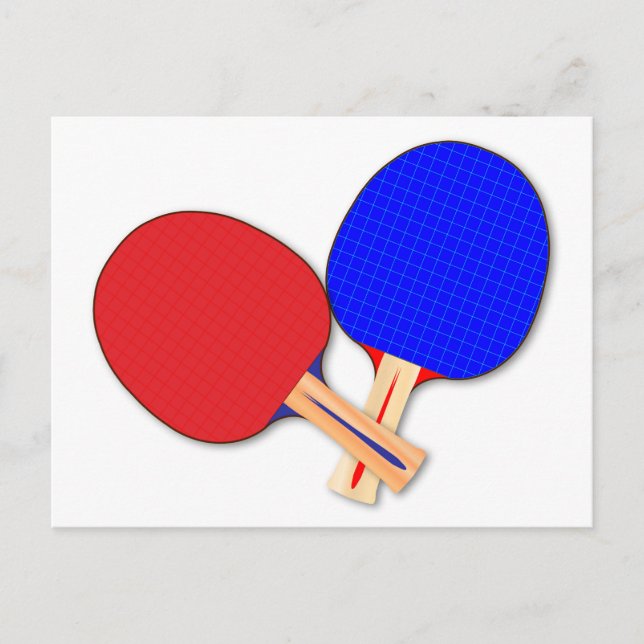 Zwei Tischtennisschläger Postkarte (Vorderseite)