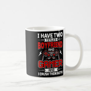 Zwei Titel Boyfriend und Gamer Video Gamer Ga Kaffeetasse