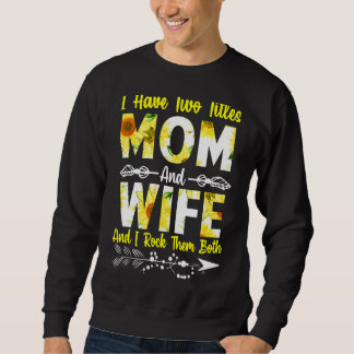 Zwei Titel Mama und Ehefrau Beste Ehefrau Mutterta Sweatshirt