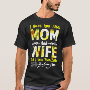Zwei Titel Mama und Ehefrau Beste Ehefrau Mutterta T-Shirt