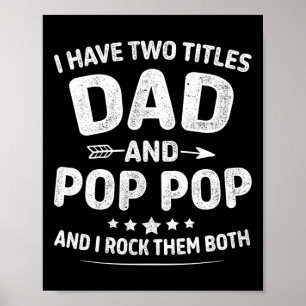 zwei Titeln Vater Pop Pop für Großvater Väter Tag Poster
