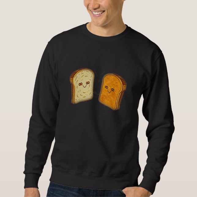 Zwei Toastscheiben, die Händchen halten Sweatshirt (Vorderseite)