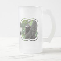 Zwei Toed Sloth-mattierte Bier-Tasse