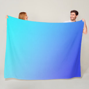 Zwei-Ton-Blau-Farbkombination Fleecedecke