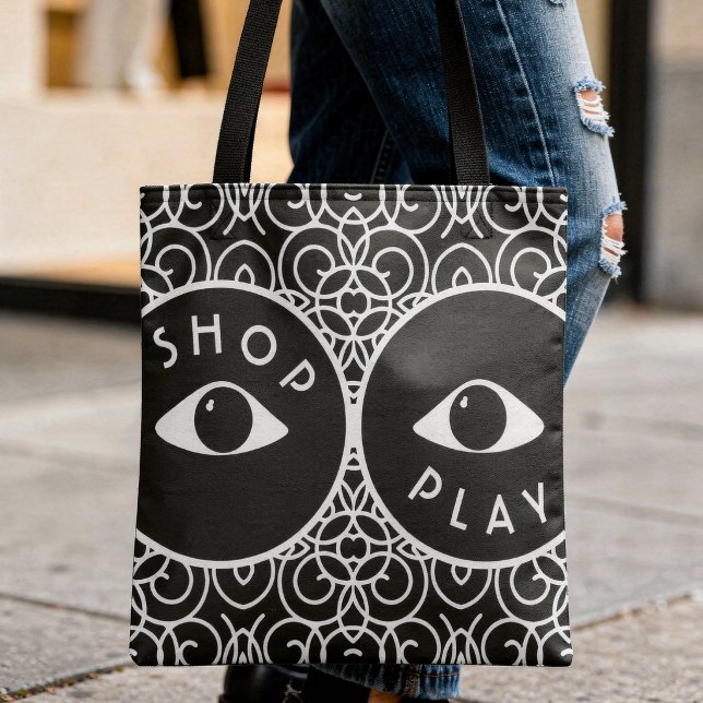 Zwei-Ton-Geometrie-Sonnenbrille  (Shop, play, or say anything you like, this tote is all yours. Sunglasses, bold pattern.)