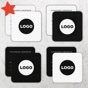 Zwei-Ton-Logo Soziale Medien Modern Quadratische Visitenkarte