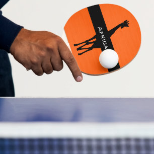Zwei-Ton, orange und schwarz, Giraffe Tischtennis Schläger