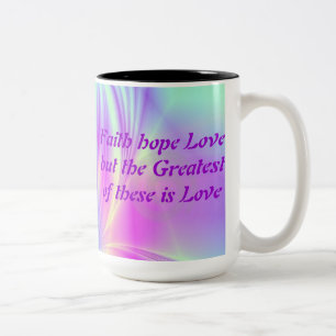 Zwei Ton-Regenbogen-Glauben-Tasse Zweifarbige Tasse