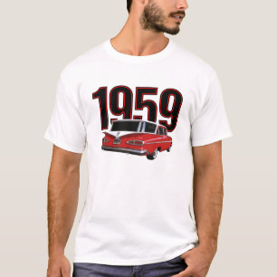 Zwei-Ton Rotes u. Weiß Chevrolet-Kombiwagen 1959, T-Shirt