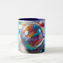 Zwei-Ton-Tasse, 325ml (Marmor-13) Zweifarbige Tasse