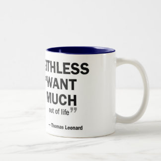 Zwei-Ton Tasse - 'Coaching ist wertlos zu denen… "