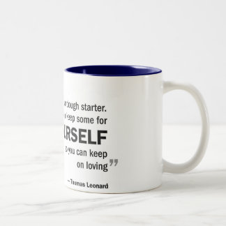 Zwei-Ton Tasse - 'Liebe ist wie Sauerteig… "