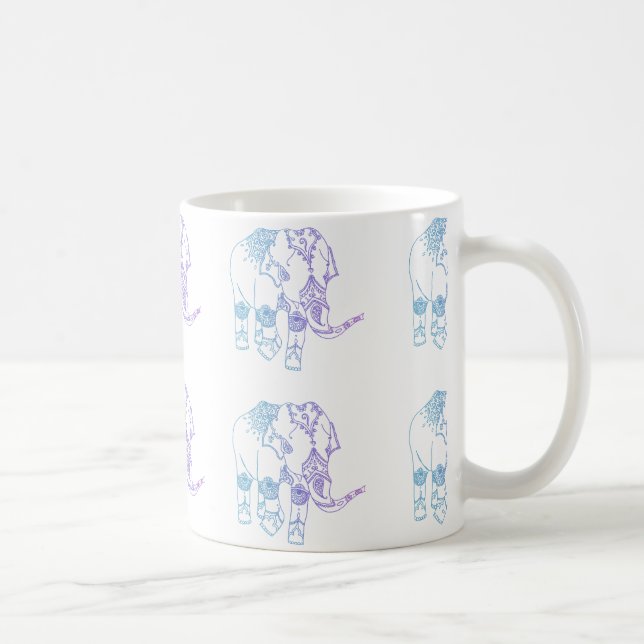 Zwei-Ton verschönerte Elefant-Tasse Kaffeetasse (Rechts)