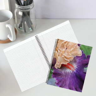 Zwei-Tone-Bartete Iris Bloom Floral Notizbuch