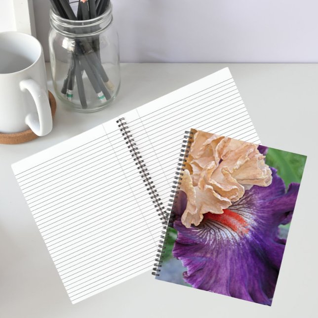 Zwei-Tone-Bartete Iris Bloom Floral Notizbuch (In Situ)