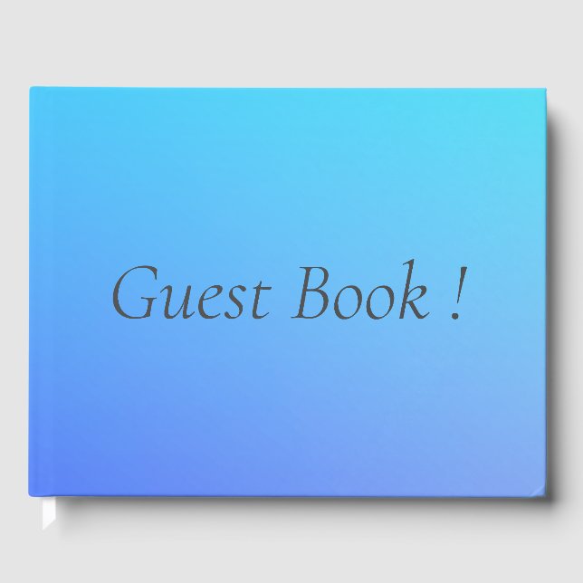 Zwei tone blaue Farbkombination Gästebuch (Vorderseite)