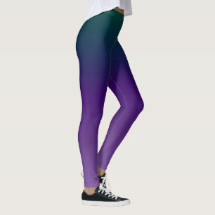 Zwei Töne Blend Design-Trendy aquamarine Traube Leggings