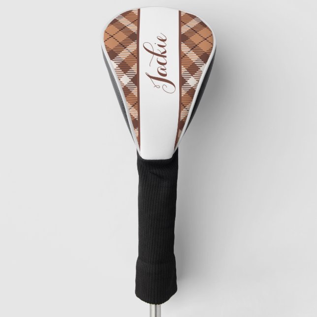 Zwei Tone Brown Golf Head Cover Headcover (Vorderseite)