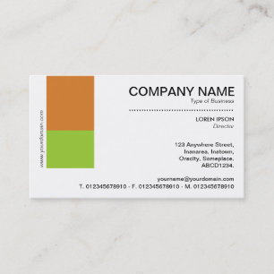 Zwei Tone-Deko - Orange Brown und Martian Green Visitenkarte