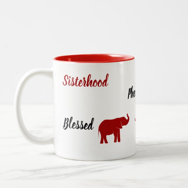 Zwei-Tone-Elefanten-Tasse Zweifarbige Tasse (Links)