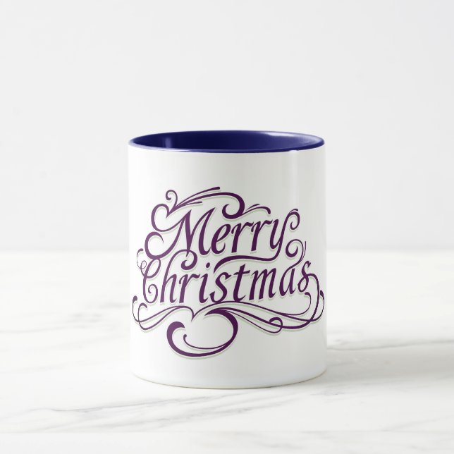 Zwei Tone frohe Weihnachten Tasse (Zentrum)