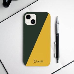 Zwei Tone Gold & Forest Green Phone Case