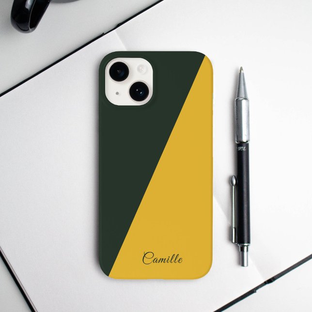 Zwei Tone Gold & Forest Green Phone Case (Two Tone Gold & Forest Green Phone Case)