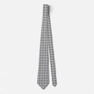 Zwei Tone Gray Quatrefoil Pattern Neck Tie Krawatte