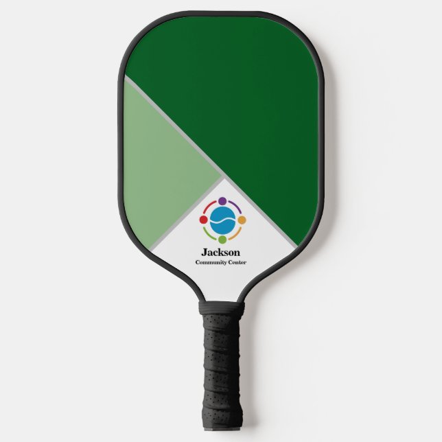 Zwei Tone Green Community Centre oder Business Pickleball Schläger (Vorderseite)
