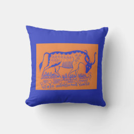 Zwei-Tone-Griechin, Bull-Pillow Inspiriert Kissen
