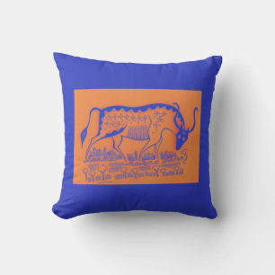 Zwei-Tone-Griechin, Bull-Pillow Inspiriert Kissen