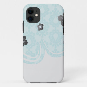 zwei Töne hübsche blaue Blume Blumendamaske Case-Mate iPhone Hülle