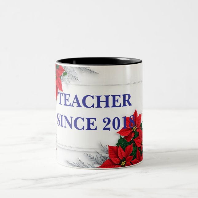 Zwei Töne individuell gestaltbare Tasse im Blumend (Mittel)