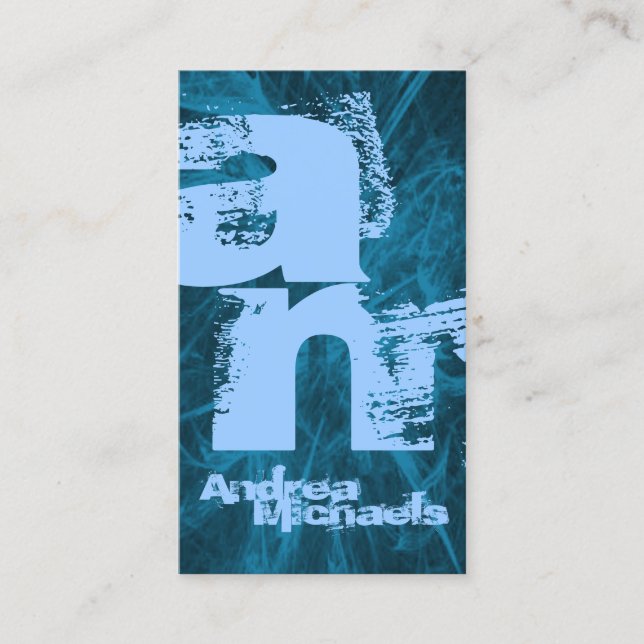 Zwei Tone-Monogramm-Visitenkarte Visitenkarte (Vorderseite)