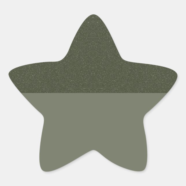 Zwei-Tone-Moss-Star-Sticker - individuell anpassba Stern-Aufkleber (Vorderseite)
