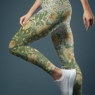 Zwei-Tone Pimpernel Yellow & Green William Morris Leggings