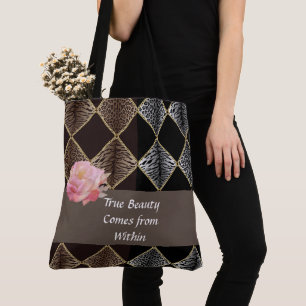Zwei-Tone-Print-Diamond-Tasche Wahre Schönheit