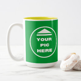 Zwei-Tone-Tasse - Bild 15 oz Gelb hinzufügen Zweifarbige Tasse