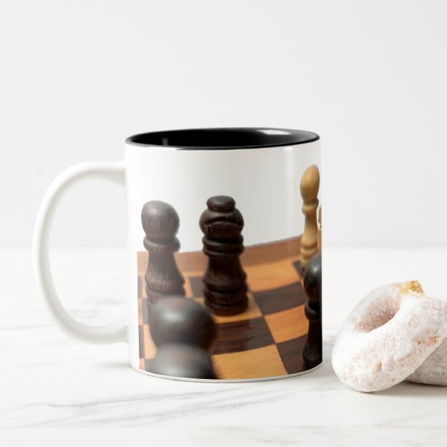 Zwei Töne Tasse Schach (Mit Donut)