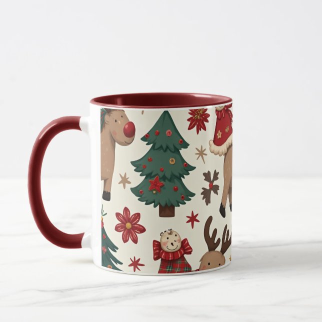 Zwei-Tone-Tasse Weihnachten, 11 oz Tasse (Links)
