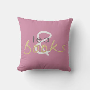 Zwei Tone Tee und Bücher Kissen Kissen