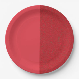 Zwei-Tone-Tomato Red Event Plate - Anpassbar Pappteller